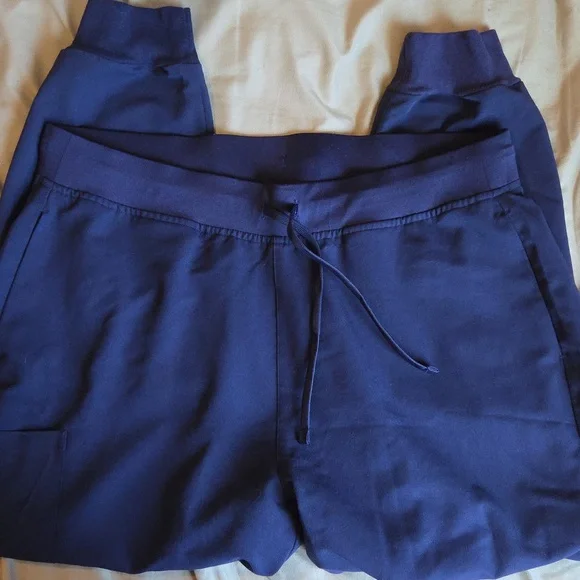 Mandala High Waisted Scrubs Joggers XLP Navy - Picture 2 of 5